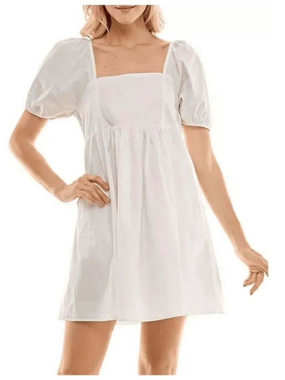 Draper James White Puff Sleeve Mini Dress boho cottagecore